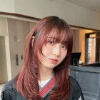 ハッシュカット/レイヤーカット/暖色カラー