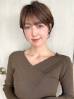 似合わせ ショート ボブ 30代 40代 小顔 新宿 ひし形 前上がり
