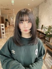 姫カットレイヤー/顔周りレイヤー/グレージュカラー