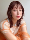 ウルフレイヤー　ウルフボブ　アプリコットオレンジ　外ハネボブ
