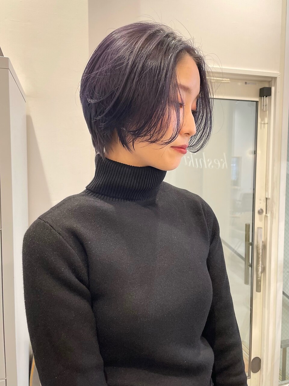 センターパートショートボブ/KAZU