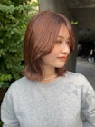 ナチュラルボブ/小顔似合わせカット/フェミニン/メルティカラー