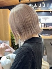 #ダブルカラー#ケアブリーチ#ハイトーン#ミルクティーベージュ