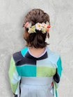 ハーフアップヘアアレンジ&袴着付け【Treno.吉祥寺】