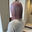 切りっぱなしボブ ソフトピンク 髪質改善 ストレート 西田