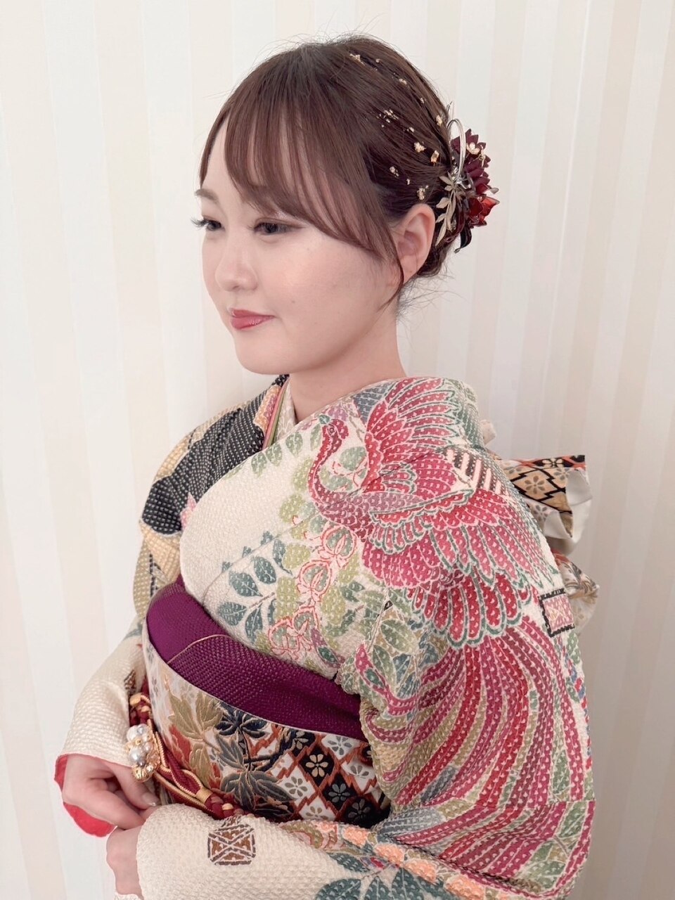 【BLUEFAIRY】成人式★ママ振★キラキラ金箔ヘアアレンジ