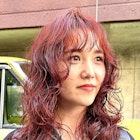 ミディアムパーマレイヤーパーマパーマカラー大きめカール