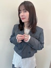グレーアッシュストレートレイヤーミディアム