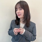 グレーアッシュストレートレイヤーミディアム