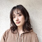 ミディアムパーマ大きめカールパーマゆるめニュアンスパーマ