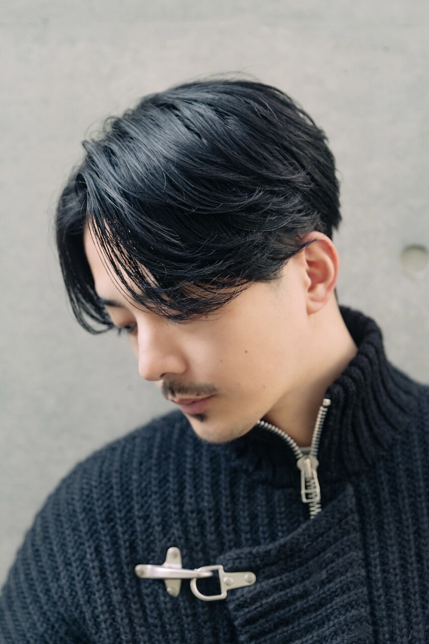 大人毛流れパーマ