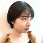 ハンサムショートパーマニュアンスパーマ黒髪耳かけ10代20代