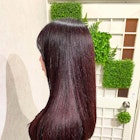 ボルドーワインレッドバーガンディー暖色ヘアカラー糸ito〜HIRO