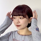 ワインレッド×ワイドバング