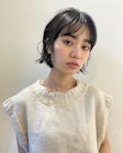 切りっぱなし黒髪ボブ#黒髪#ボブルフ#小顔#ネビージュ#ワンレン