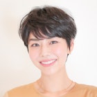 前下がりショート・ボブ/絶壁解消/前髪あり/30代/40代/50代