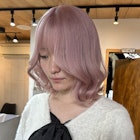 ワンレン/ダブルカラー/ハイトーンカラー/ピンクカラー/韓国