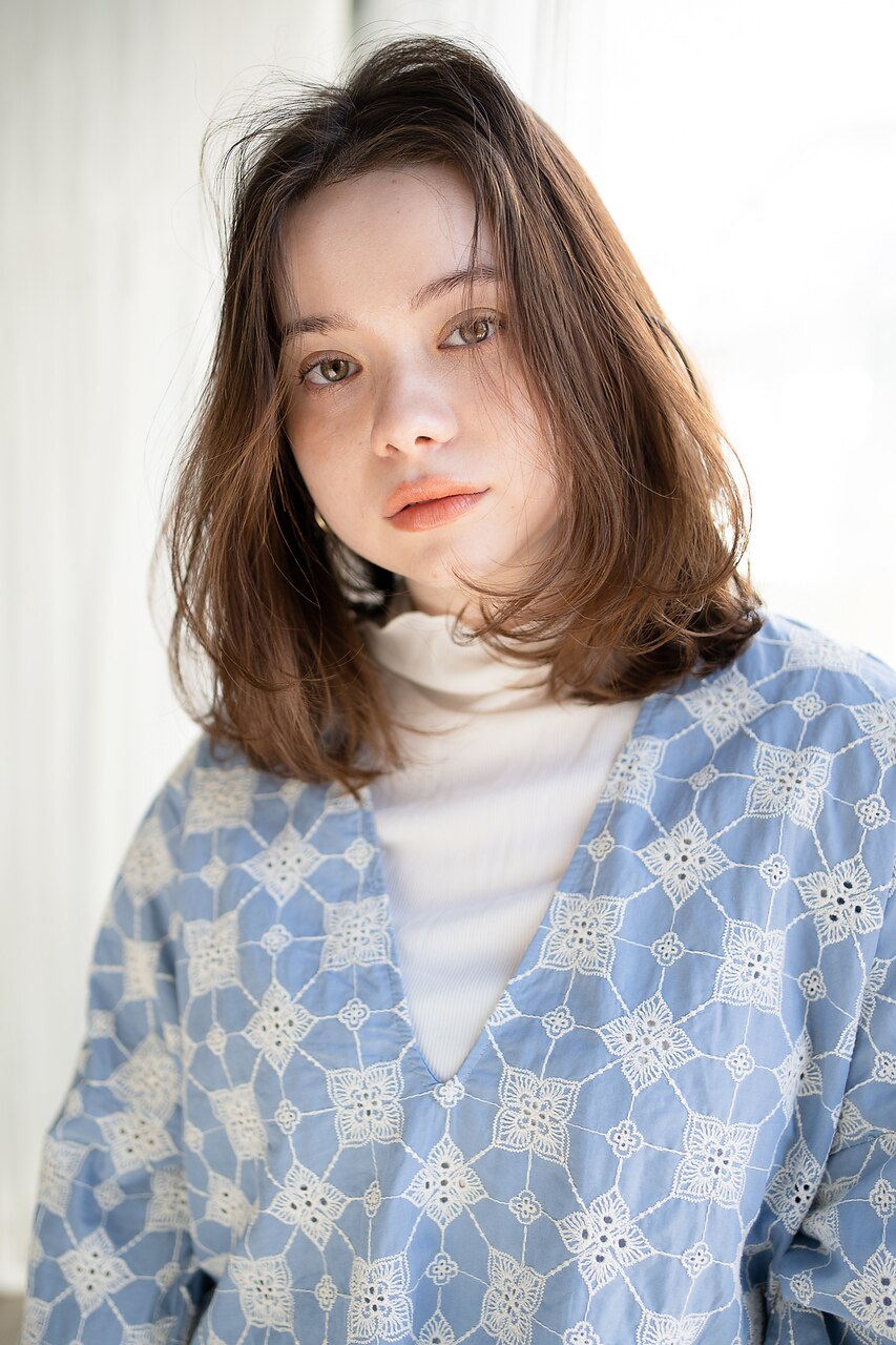 ほつれる質感の抜け感ワンカールパーマ・・KAYO