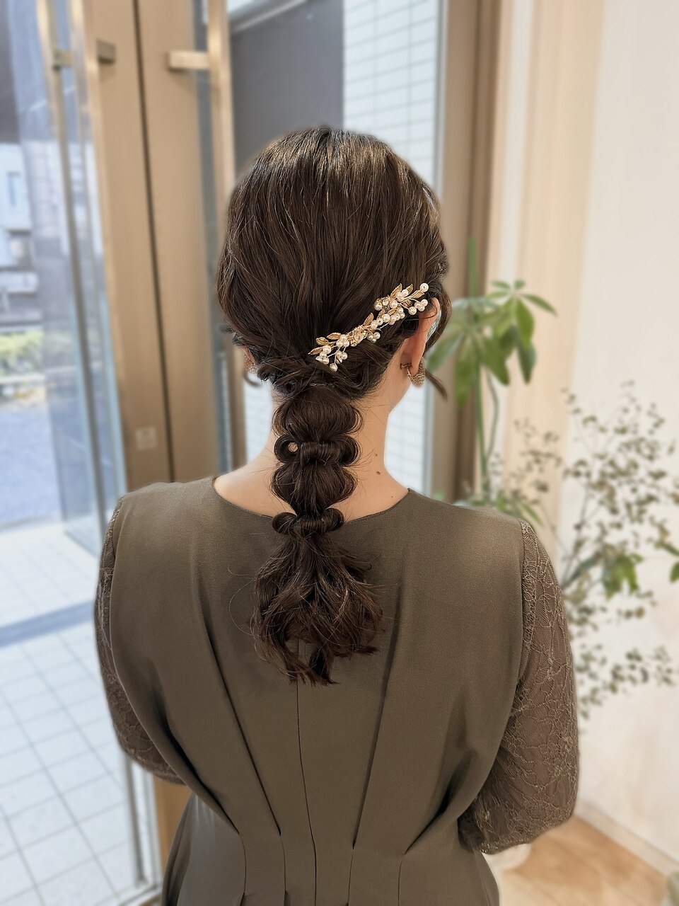 褒められ玉ねぎ編みおろしヘアアレンジ
