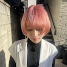 ボブレイヤー/ペールピンク/ピンクカラー/ボブウルフ/レイヤー