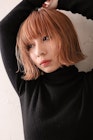 ＊切りっぱなし外ハネボブ×ハイトーンオレンジベージュ＊