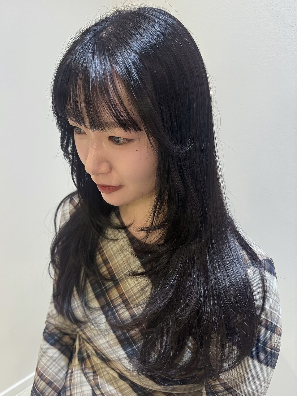 ブリーチなしラベンダーグレージュ韓国風レイヤー横浜