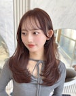 大人可愛いレイヤーカット　顔まわりカット前髪後れ毛似合わせ