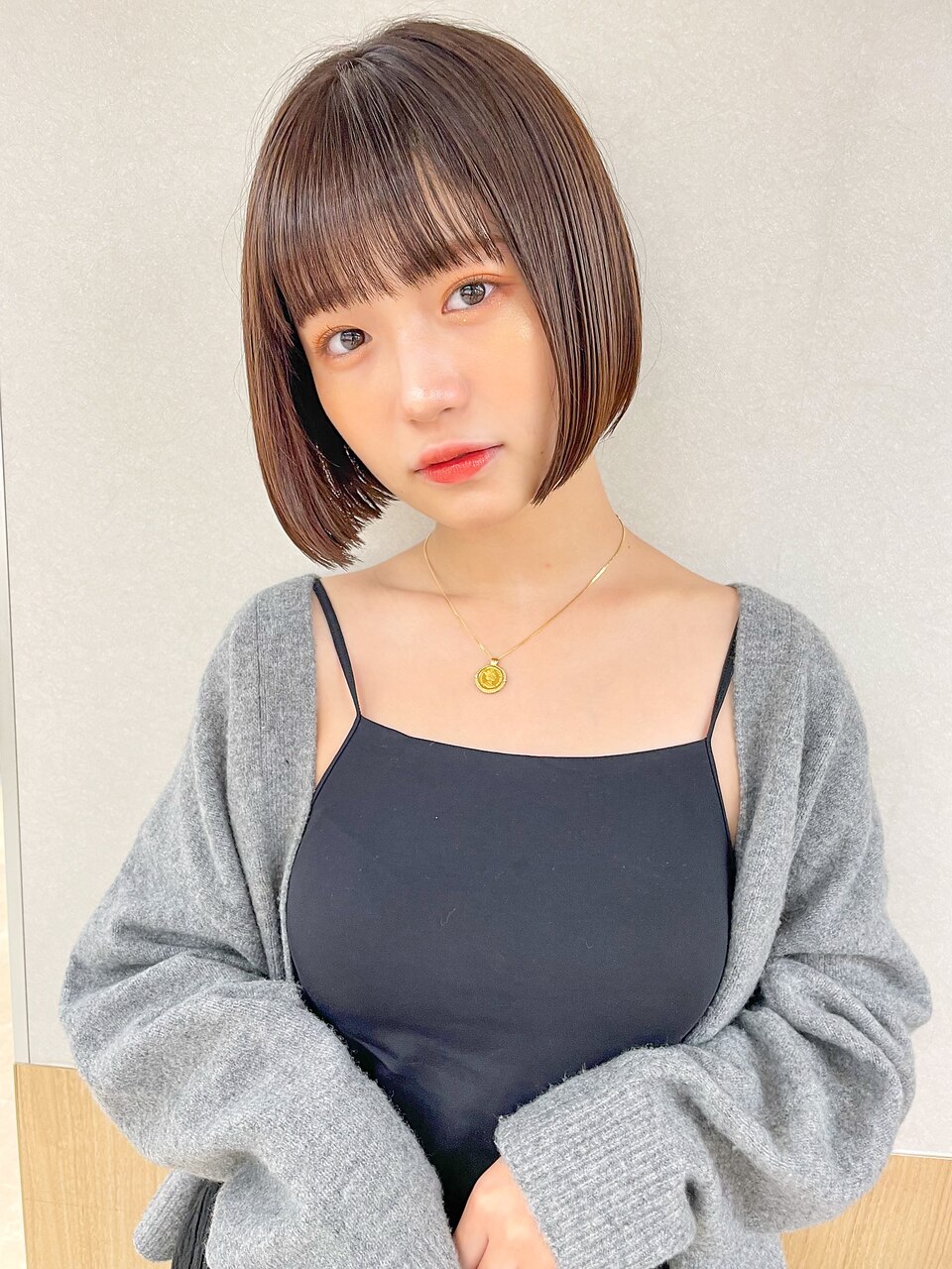 あごラインボブまとまるボブ