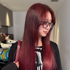 パーマ落とし/赤髪/チェリーレッドカラー/ダブルカラー