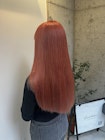 ロングヘア　オレンジベージュ