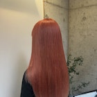 ロングヘア オレンジベージュ