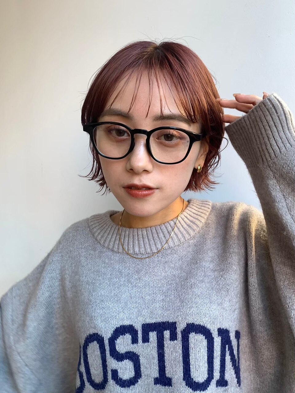 Say.イメチェンホワイトブロンド外ハネボブ美髪ワイドバング暖色