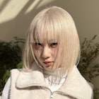 ホワイトブロンド/ハイトーンボブ/金髪ボブ/ホワイトボブ/