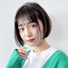 ミディアムショートボブおくれ毛美髪前髪カット_29639