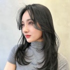 ♪髪質改善 レイヤー ウルフ 韓国ボブ ダブルカラー