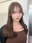 美髪顔周りレイヤーおくれ毛韓国ヘア_F20304