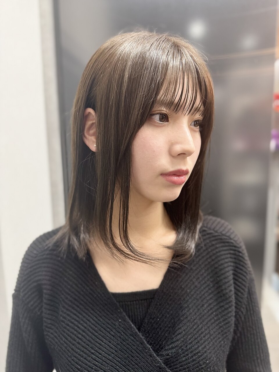 ナチュラルレイヤーボブスタイル