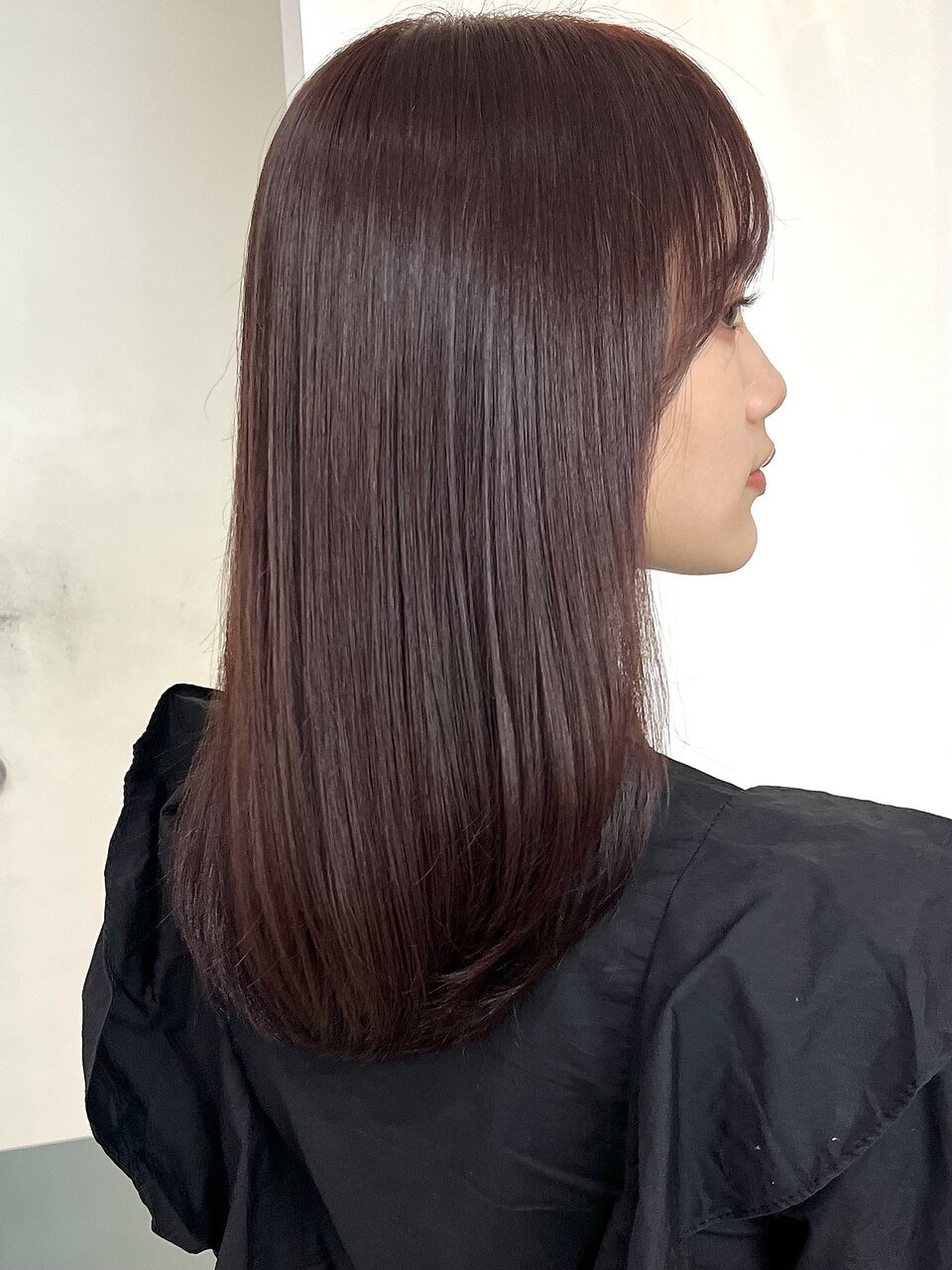 春カラーショコラピンクピンクヘアー髪質改善酸性ストレート
