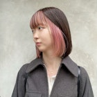 ミディアムボブ×インナーカラー