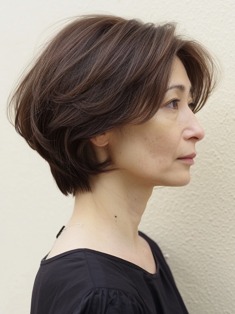 ★ワイドバングイメチェンホワイトブロンド美髪外ハネボブ
