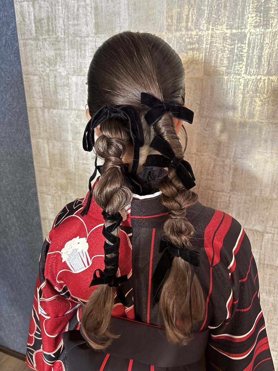 袴　ヘアセット　卒業式　タイトアレンジ　辻堂