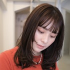 ◆小顔ミディアムレイヤーカット/姫カット/ブラウンベージュ