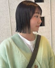 外はねボブミニボブ切りっぱなし簡単スタイリングショートボブ