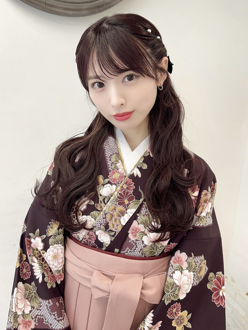 袴着付けハーフアップハーフツインヘア