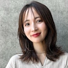 ☆ぱっつん前髪流し前髪鎖骨ミディアムボブ耳かけボブパーマ小顔