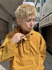 イメチェンブロンドスパイキーショートヘア/ケアブリーチ/眉毛