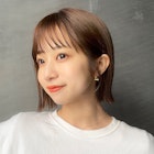 外ハネボブ ワイドバング 美髪 チェリーブラウン 丸顔