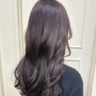 ラベンダーカラー×巻き髪スタイル