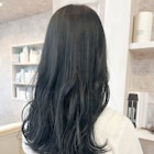 福山市美容室Caary春カラー透明感ブルーブラック暗髪カラー