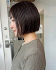 ミニボブオリーブベージュイメチェン顔周りカットショートボブ